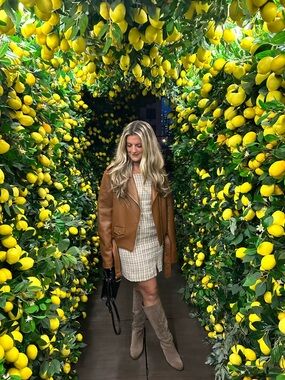 Rebecca Minkoff Caramel Brown Faux Leather Moto Jacket